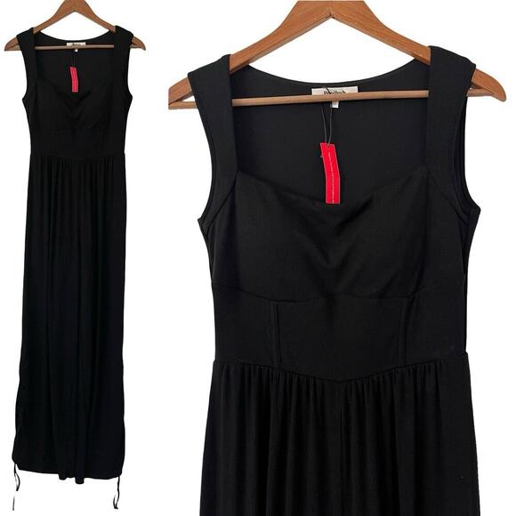 Popilush Shapewear Square Neck Tummy Control Wide Leg Jumpsuit Size M Black NWT - Picture 1 of 8